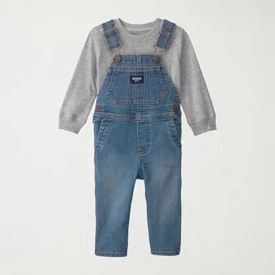 Oshkosh Baby Boys 2-pc. Overall Set In Blue
