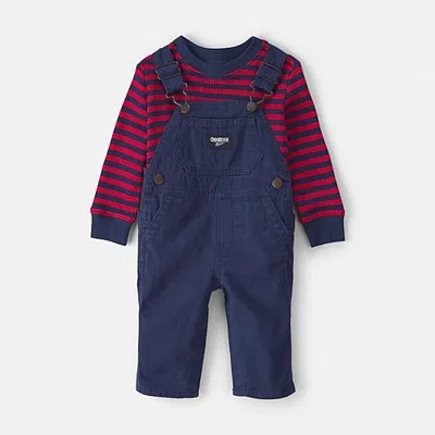 Oshkosh Baby Boys 2-pc. Overall Set In Blue