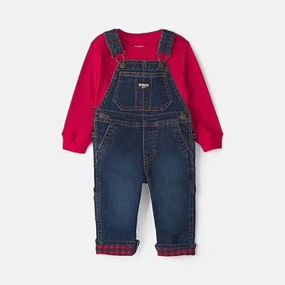 Oshkosh Baby Boys 2-pc. Overall Set In Blue