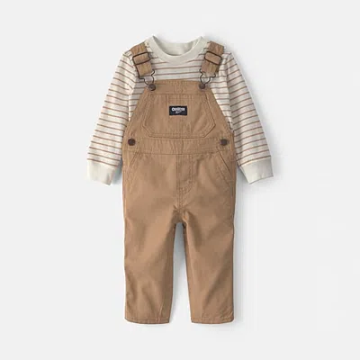 Oshkosh Baby Boys 2-pc. Overall Set In Brown