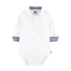 Oshkosh Baby Boys Long Sleeve Bodysuit In White