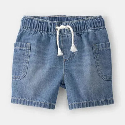 Oshkosh Baby Boys Mid Rise Denim Short In Blue