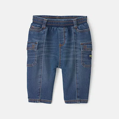 Oshkosh Baby Boys Mid Rise Straight Regular Fit Pull-on Pant In Blue