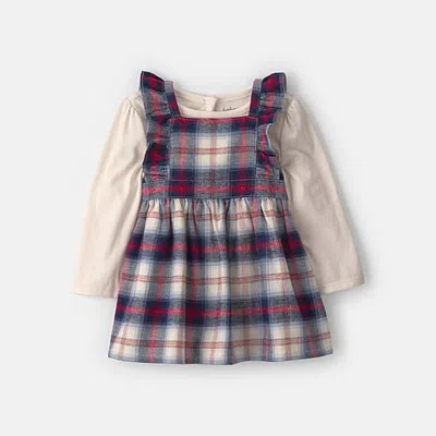 Oshkosh Baby Girls Fitted Plaid 2-pc. Dress Set In Red