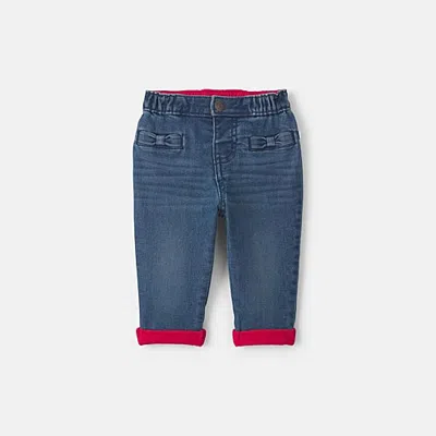 Oshkosh Baby Girls Mid Rise Slim Regular Fit Pull-on Pant In Blue