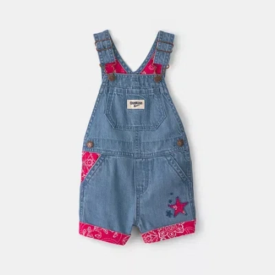 Oshkosh Baby Girls Shortalls In Blue