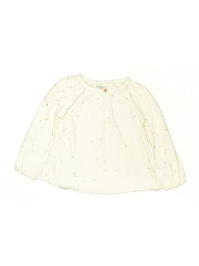 Pre-owned Oshkosh B'gosh Kids' 3/4 Sleeve T-shirt In Ivory
