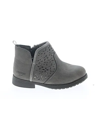 Pre-owned Oshkosh B'gosh Kids' Ankle Boots In Gray