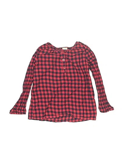 Pre-owned Oshkosh B'gosh Kids' Long Sleeve Blouse In Red
