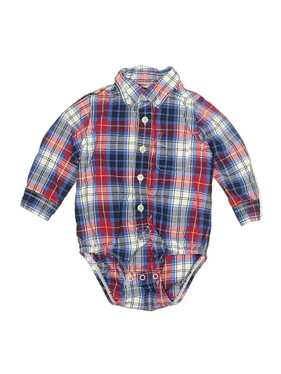 Pre-owned Oshkosh B'gosh Kids' Long Sleeve Onesie In Blue