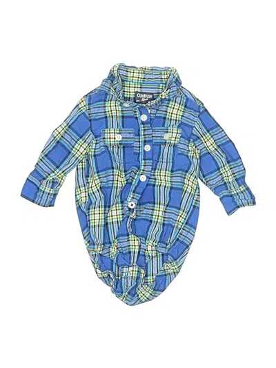 Pre-owned Oshkosh B'gosh Babies' Long Sleeve Onesie In Blue