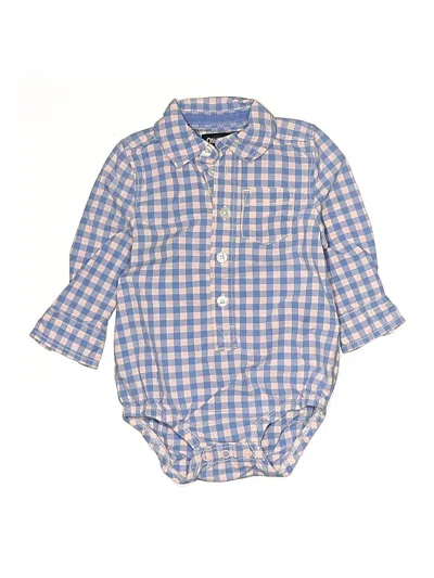Pre-owned Oshkosh B'gosh Babies' Long Sleeve Onesie In Blue
