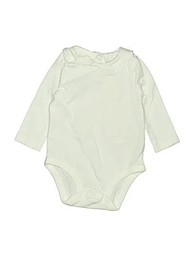 Pre-owned Oshkosh B'gosh Babies' Long Sleeve Onesie In Ivory