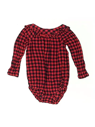 Pre-owned Oshkosh B'gosh Babies' Long Sleeve Onesie In Red
