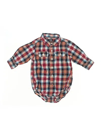 Pre-owned Oshkosh B'gosh Babies' Long Sleeve Onesie In Red