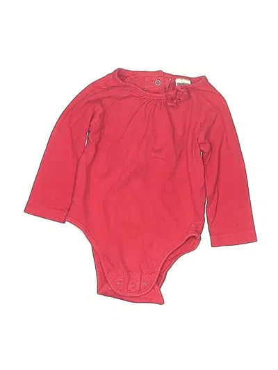 Pre-owned Oshkosh B'gosh Babies' Long Sleeve Onesie In Red