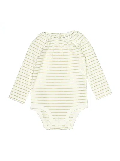 Pre-owned Oshkosh B'gosh Babies' Long Sleeve Onesie In White