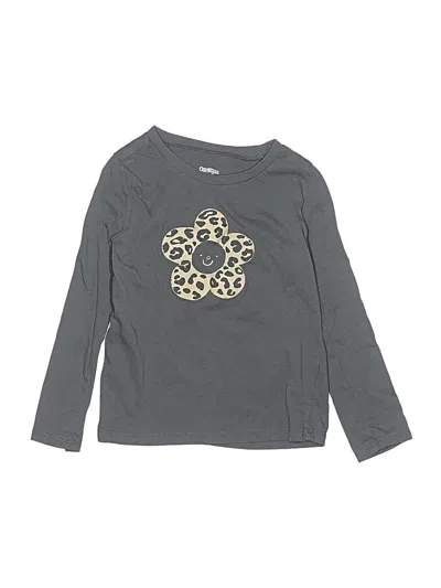 Pre-owned Oshkosh B'gosh Kids' Long Sleeve T-shirt In Gray