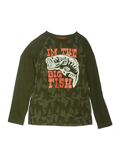 Pre-owned Oshkosh B'gosh Kids' Long Sleeve T-shirt In Green