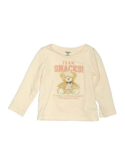 Pre-owned Oshkosh B'gosh Kids' Long Sleeve T-shirt In Ivory