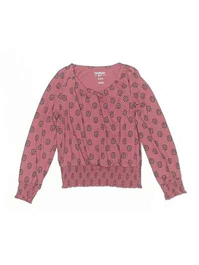 Pre-owned Oshkosh B'gosh Kids' Long Sleeve T-shirt In Pink