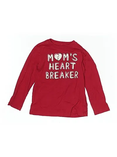 Pre-owned Oshkosh B'gosh Kids' Long Sleeve T-shirt In Red