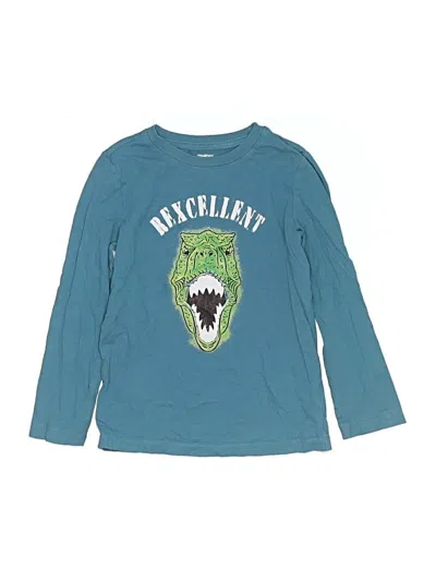 Pre-owned Oshkosh B'gosh Kids' Long Sleeve T-shirt In Teal