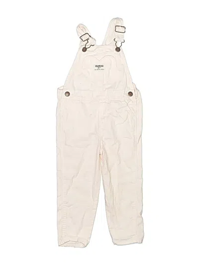 Pre-owned Oshkosh B'gosh Kids' Overalls In Ivory