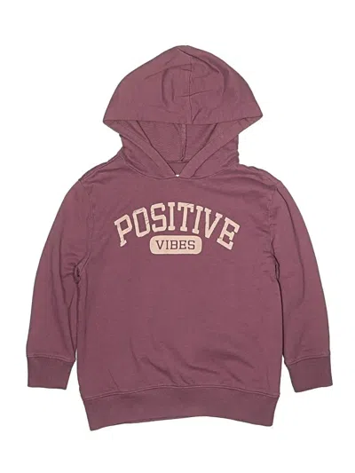 Pre-owned Oshkosh B'gosh Kids' Pullover Hoodie In Purple