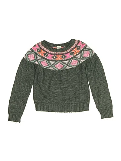 Pre-owned Oshkosh B'gosh Kids' Pullover Sweater In Green