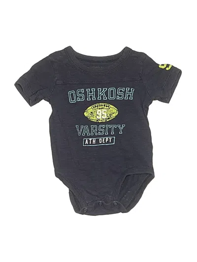 Pre-owned Oshkosh B'gosh Babies' Short Sleeve Onesie In Gray
