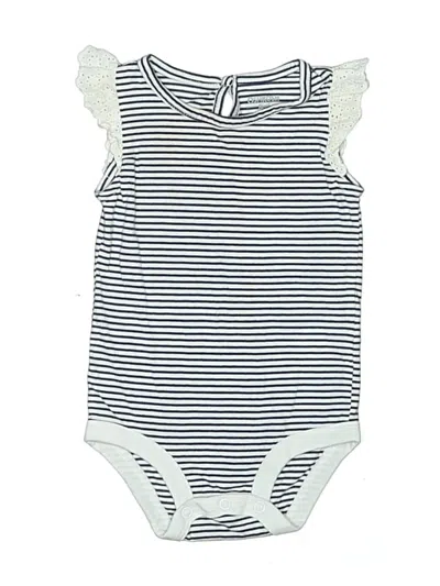 Pre-owned Oshkosh B'gosh Babies' Short Sleeve Onesie In Gray