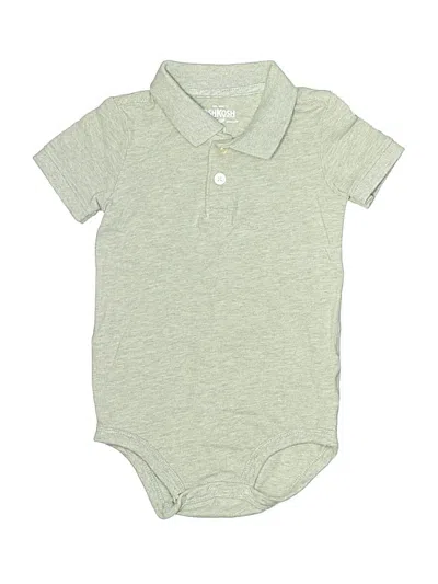Pre-owned Oshkosh B'gosh Kids' Short Sleeve Onesie In Green