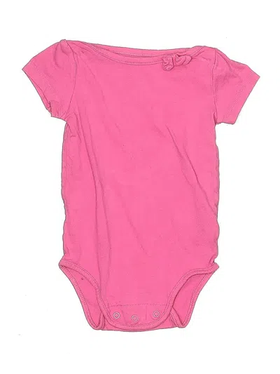 Pre-owned Oshkosh B'gosh Babies' Short Sleeve Onesie In Pink
