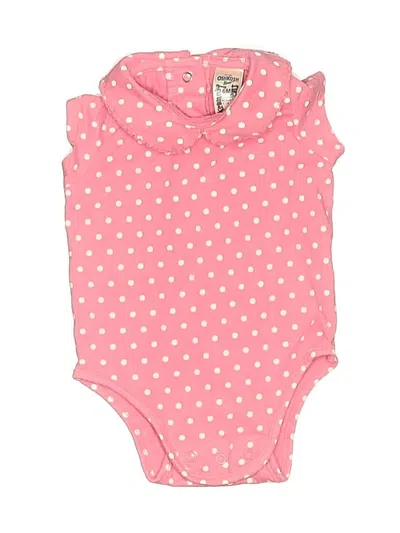 Pre-owned Oshkosh B'gosh Babies' Short Sleeve Onesie In Pink