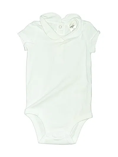 Pre-owned Oshkosh B'gosh Babies' Short Sleeve Onesie In White