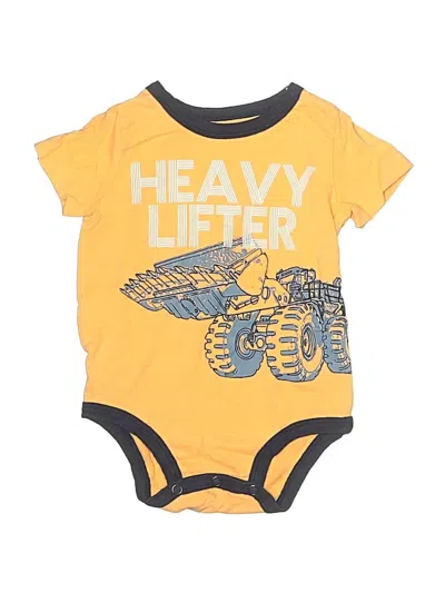 Pre-owned Oshkosh B'gosh Babies' Short Sleeve Onesie In Yellow