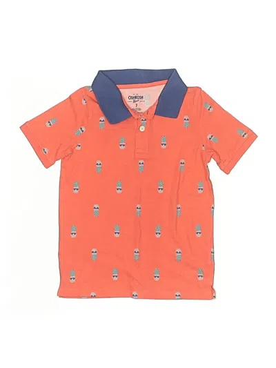 Pre-owned Oshkosh B'gosh Kids' Short Sleeve Polo Shirt In Orange