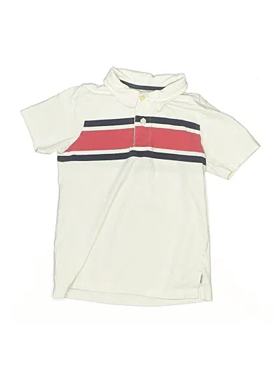 Pre-owned Oshkosh B'gosh Kids' Short Sleeve Polo Shirt In White