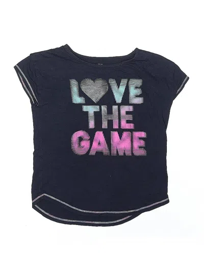 Pre-owned Oshkosh B'gosh Kids' Short Sleeve Top Blue Sweetheart Neckline Tops