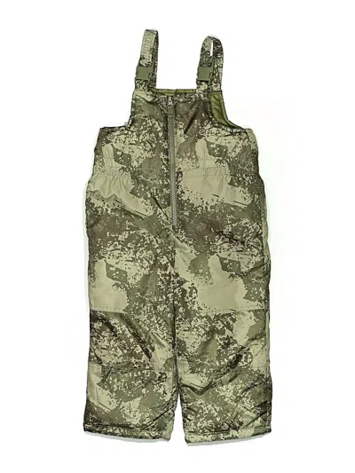 Pre-owned Oshkosh B'gosh Kids' Snow Pants With Bib In Green