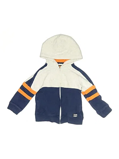 Pre-owned Oshkosh B'gosh Kids' Zip Up Hoodie In Blue
