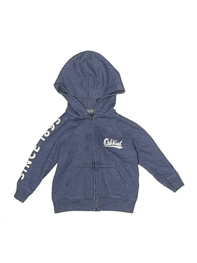 Pre-owned Oshkosh B'gosh Babies' Zip Up Hoodie In Blue