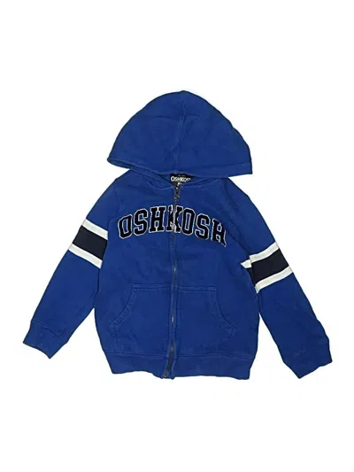 Pre-owned Oshkosh B'gosh Kids' Zip Up Hoodie In Blue