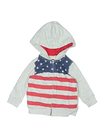 Pre-owned Oshkosh B'gosh Babies' Zip Up Hoodie In Gray
