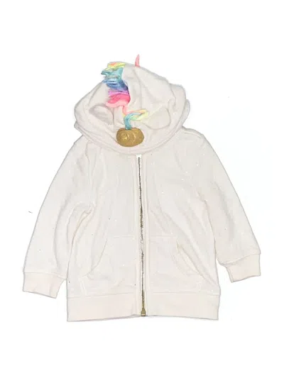 Pre-owned Oshkosh B'gosh Babies' Zip Up Hoodie In Ivory
