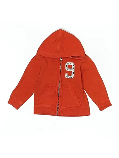Pre-owned Oshkosh B'gosh Kids' Zip Up Hoodie In Orange
