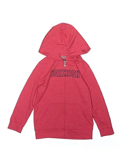Pre-owned Oshkosh B'gosh Kids' Zip Up Hoodie In Red