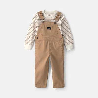 Oshkosh Babies' Toddler Boys 2-pc. Overall Set In Beige