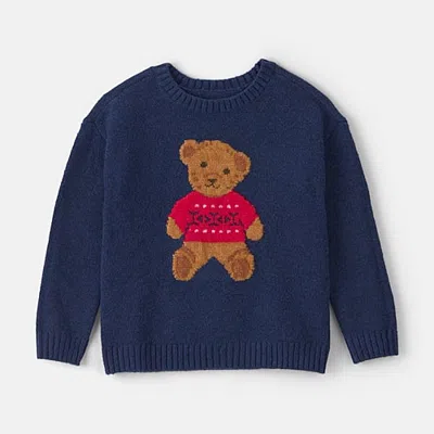 Oshkosh Babies' Toddler Boys Crew Neck Long Sleeve Pullover Sweater In Blue